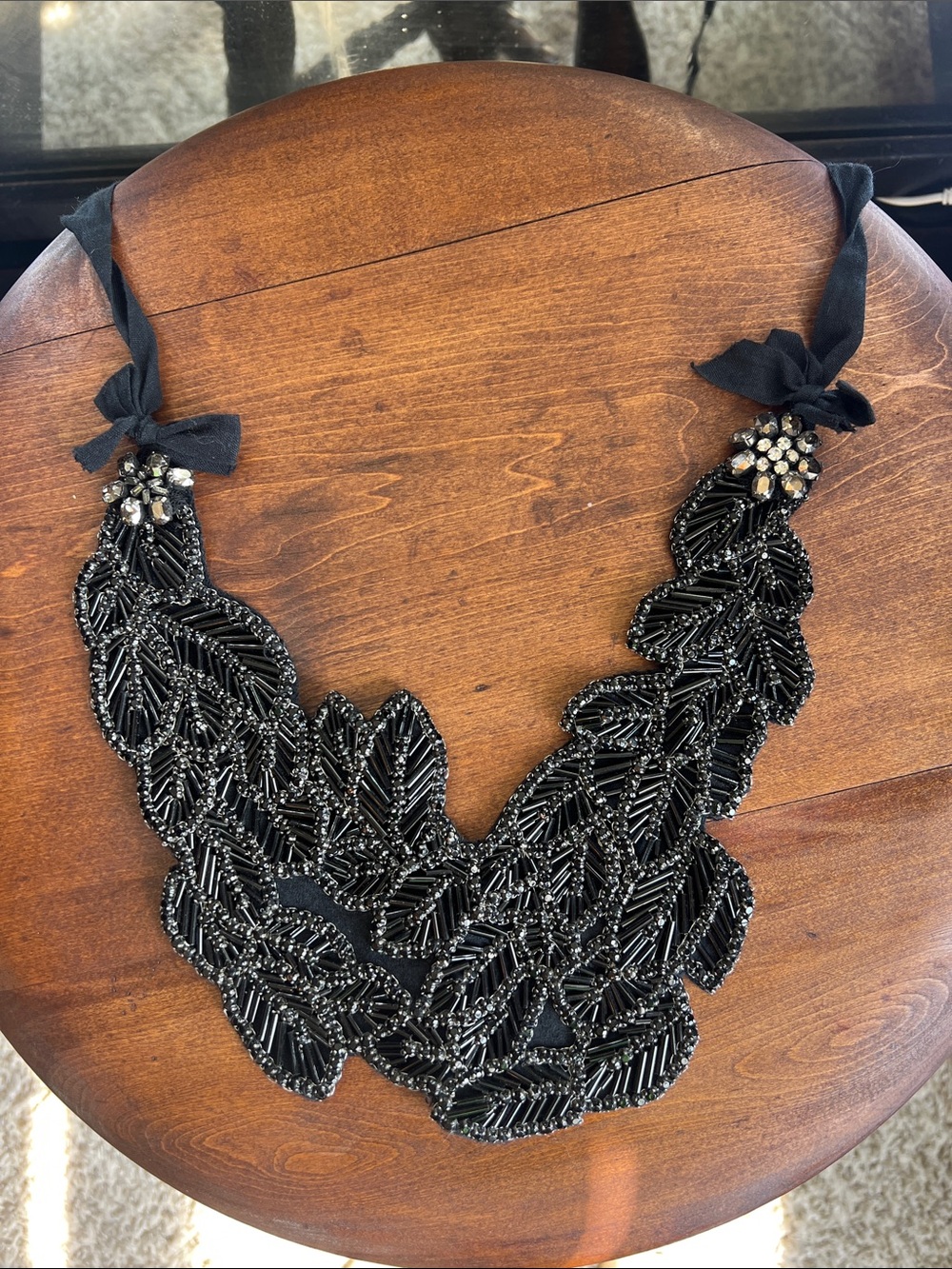 Vintage Vera Wang beaded bib necklace
